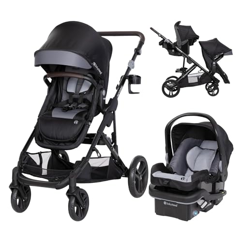 Baby Trend Morph Single to Double Modular Travel System, Dash Black