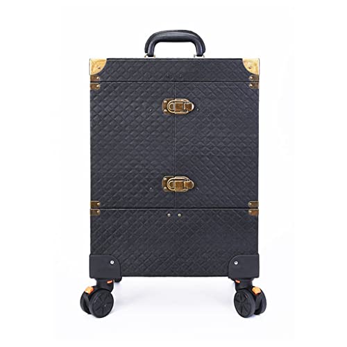 伟 祥 Large Makeup Train Case with Mirror, Folding Makeup Bag with Mirror, Rechargeable Cosmetic Case with Adjustable Brightness, Waterproof Makeup Travel Case-B||36.5 * 48 * 24.5cm