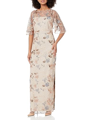 JS Collections Women's Daphne Flutter Column Gown