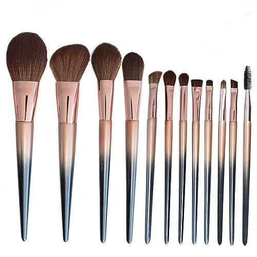 BAILAI 12pcs Makeup Set Beauty Makeup Blush Eyeshadow Brush Lucite Gradient Beauty Tools Makeup Brushes Set