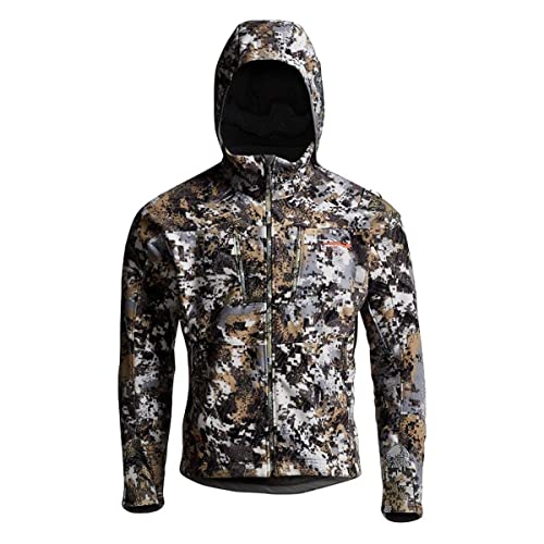 SITKA Gear Men's Stratus Windstopper Water Repellent Ultra-Quiet Fleece Hunting Jacket with Removable Hood