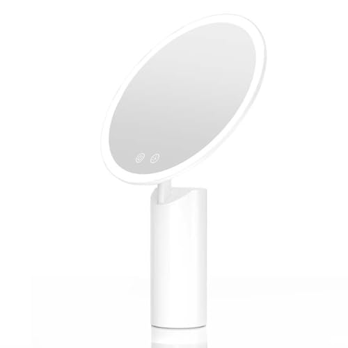 yghlh Large Lighted Makeup Updated with Lights Swivel Vanity Brightness Dimmable Cosmetic with (Color : D, Size : 35.6CM)