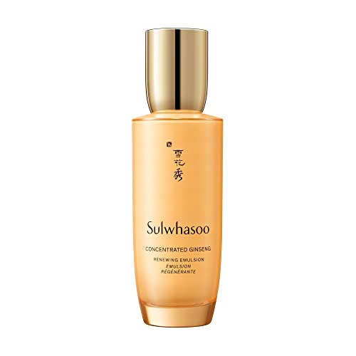 Sulwhasoo Concentrated Ginseng Renewing Emulsion: Lightweight Lotion to Smooth, Hydrate, and Visibly Soften Lines & Wrinkles, 4.22 fl. oz.