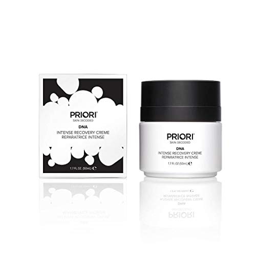 PRIORI Skincare DNA Intense Recovery Face Cream, Repair, Protect, Hydrate, Soothe, Vitamin C Moisturizer, Hyaluronic Acid, Butterfly Bush, Blue Light Protection 1.7 fl oz