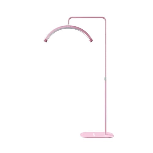 28 Inch LED Half-Moon Lash Light with Adjustable Floor Tripod Pink