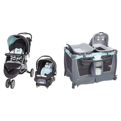 Baby Trend EZ Ride 35 Travel System, Doodle Dots & Retreat Nursery Center, Hint of Mint