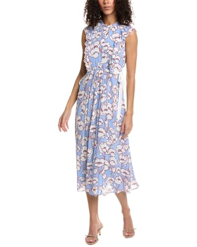 Ted Baker Tindraa Sleeveless Frilled Midi Dress
