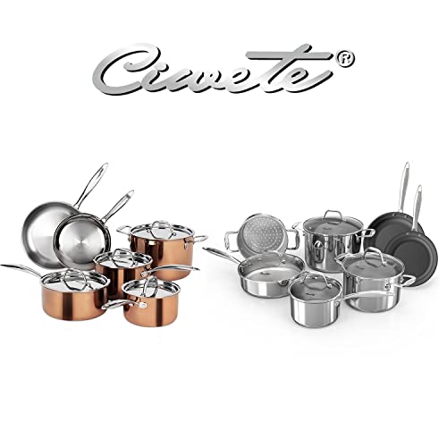 Ciwete Stainless Steel Cookware Set 11pc & 10 pc