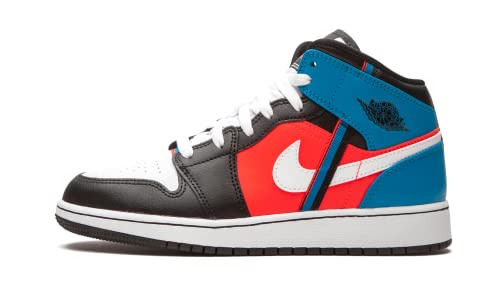 Jordan Air 1 Mid Game Time Gs Black/White-Blue Orbit Youth Cv4891 001 - Size