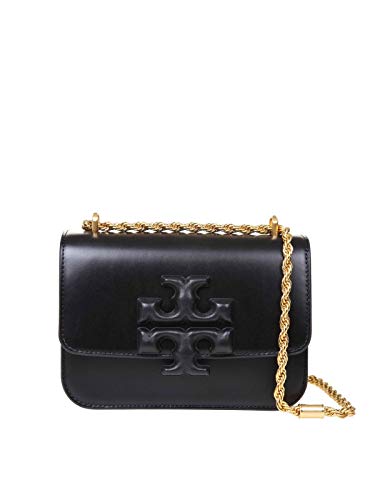 Tory Burch Eleanor Convertible Leather Shoulder Bag Handbag Black