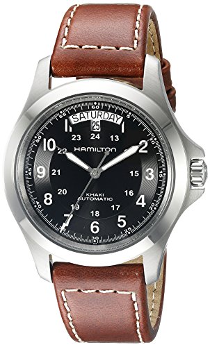 Hamilton Men's H64455533 Khaki King Series Stainless Steel Automatic Watch with Brown Leather Band