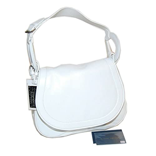 Ralph Lauren Polo Collection Equestrian Womens Leather Handbag Purse Tote Italy White $1500