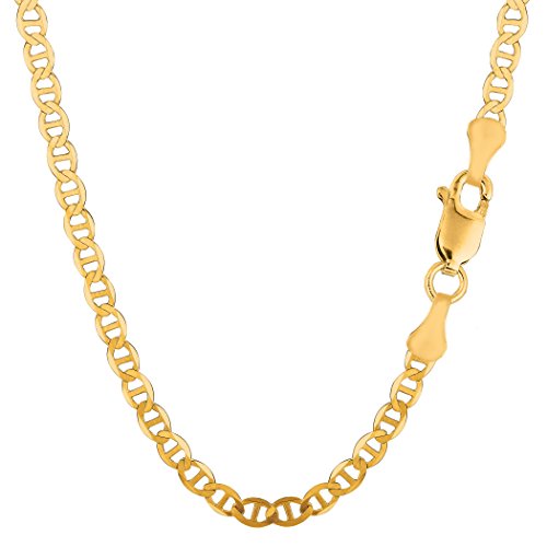 Jewelry Affairs 14k Yellow Gold Mariner Link Chain Necklace, 4.5 mm