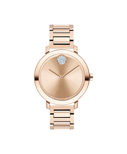 Movado Bold 3600824 Evolution Women's Ionic Plated Carnation Gold Steel Case and Bracelet Color: Rose Gold