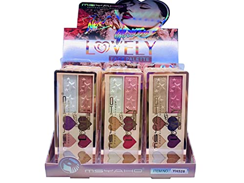 NC MSYAHO Powder Palette Pressed Powder Palette Face Powder Contouring Kit Contouring and Highlighting Powder Makeup Cosmetic Pack of 288