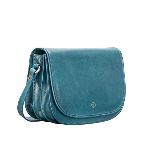 Maxwell Scott | Womens Quality Leather Medium Saddle Handbag Purse | The MedollaM | Handmade In Italy