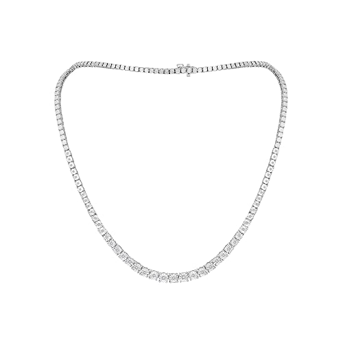 ARAIYA FINE JEWELRY 14K Gold Round Diamond Chain Necklace (1/2 cttw, I-J Color, I2-I3 Clarity)