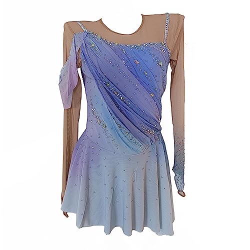 LIUHUO Figure Skating Dress Purple Gradient Gauze Girl Competition Performance Clothes