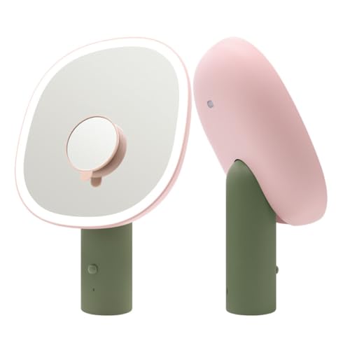 GMOIUJ Large Lighted Makeup Updated with Lights Swivel Vanity Brightness Dimmable Cosmetic with (Color : E, Size : 38.6CM)