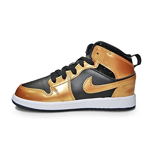 Jordan Preschool 1 Mid SE PS DR6968 071 Metallic Gold - Size 2Y