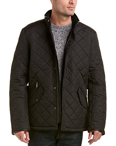 Barbour Men's Powell Quilted Jacket (L, Black)