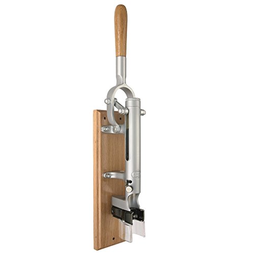 Professional Wall-Mounted Corkscrew with Wood Backing BOJ (Chrome Matt)