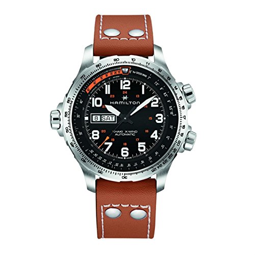 Hamilton Khaki Aviation X-Wind Lefty Automatic Black Dial Men's Watch H77755533