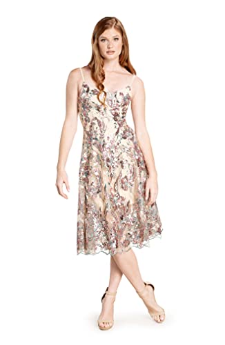 Dress the Population Women's Uma Sweetheart Bodice Fit and Flare Maxi Dress