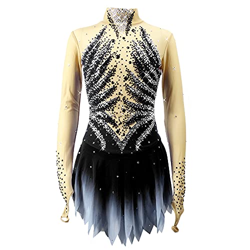 LIUHUO Ice Skating Dress Women's Girl Figure Skating Dress Colored Teens