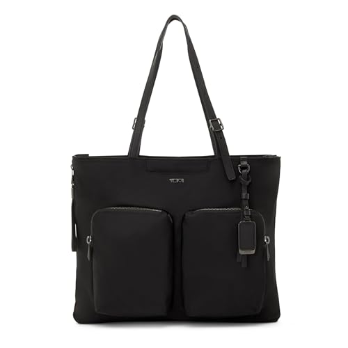 TUMI Voyageur Cody Expandable Tote - Men's & Women's Tote Bag - On-the-Go Bag - Voyageur Tote Handbags for Everyday Use & Work - Black - With Gunmetal Hardware - 13.0