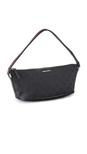 Gucci Women's Pre-Loved Web Boat Pochette, Gg Canvas