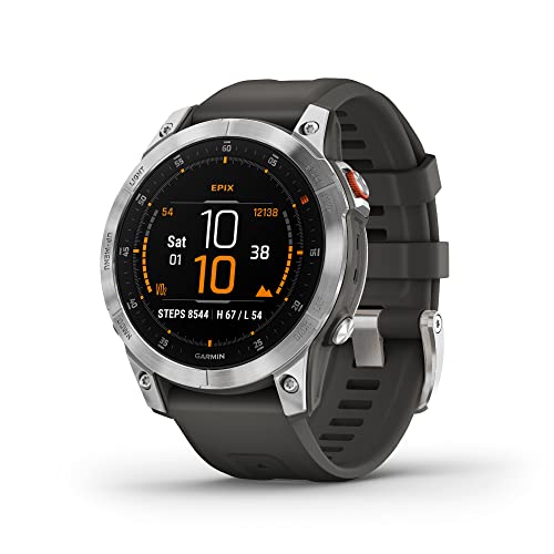 Garmin 010-02582-00 epix Gen 2, Premium active smartwatch, touchscreen AMOLED display, Adventure Watch with Advanced Features, Slate Steel (Renewed)