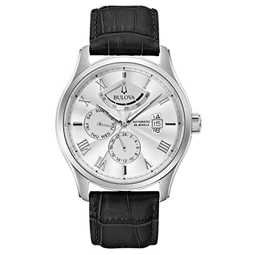 Bulova Men's Classic 6 Hand Power Reserve Leather Strap Watch