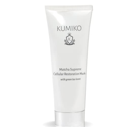 KUMIKO Intensive Matcha Skin Mask - Feel Restored, Self-Warming Porefection Mask, Face Skincare with Green Tea Leaves - Natural Facial Mask for Men & Women - Brightening and Glowing Skin - 75 ml