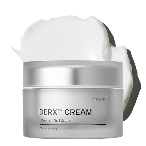 Oganacell DERX Cream with 50,000 ppm Triple Peptide Complex, Diminishes Fine Lines, Firms Skin, Intensive Anti-Aging Cream for Normal to Dry Skin, 1.69 fl.oz