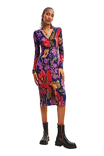 Desigual Women's Floral Knit Midi Dress