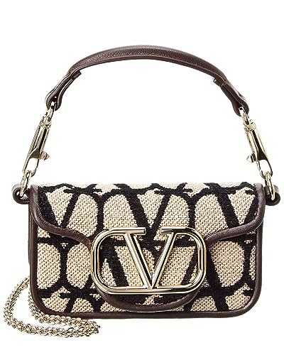 Valentino Vlogo Toile Iconographe Canvas & Leather Shoulder Bag