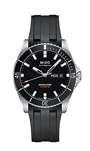 Mido Ocean Star 200 - Swiss Automatic Watch for Men - Black Dial - Case 42.5mm - M0264301705100