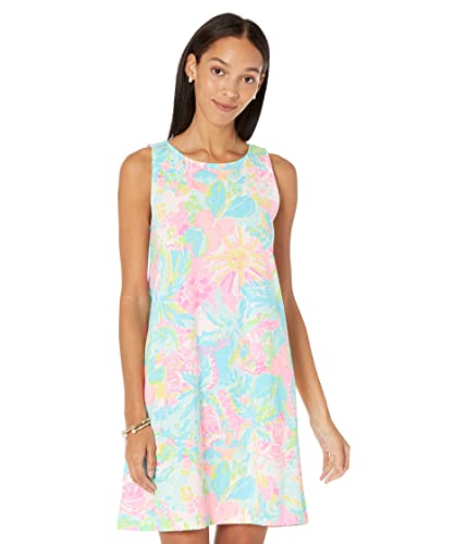 Lilly Pulitzer Kristen Dress for Women - Criss Cross Back Straps Detailing and All Over Print, Colorful and Chic Drezs