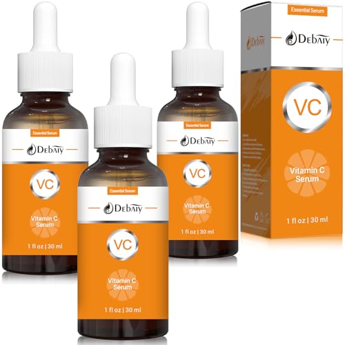 DEBAIY 3 Pack Vitamin C Serum for Face Restores Skin Tone Promotes Epidermal Barrier Repair (1fl oz | 30ml)