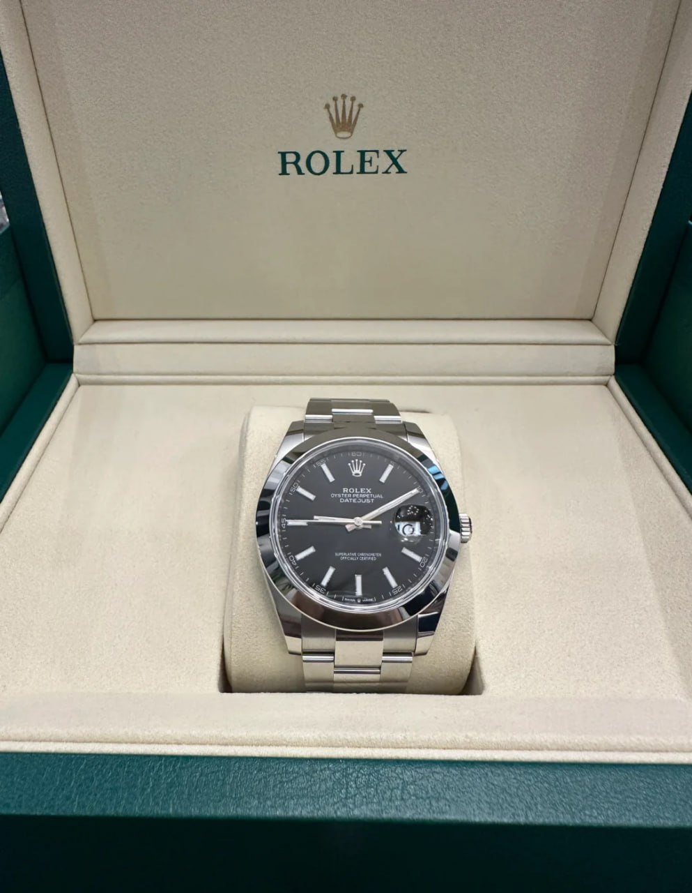 #ROLEX Rolex Perpetual Datejust Stainless Steel Grey Automatic Men's Watch 126300GY