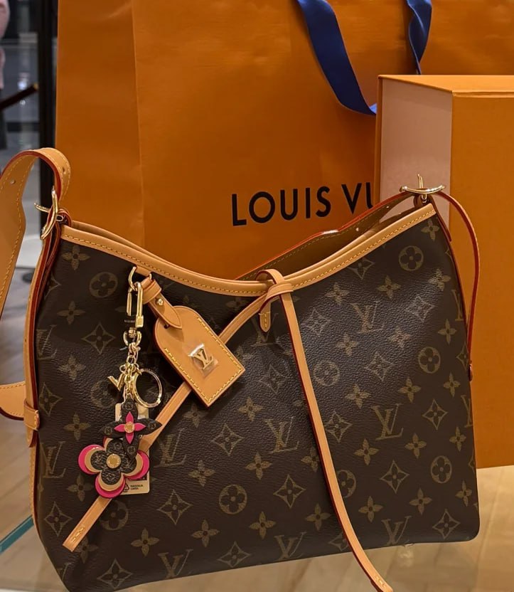 #LV/Louis Vuitton women's bag new Carryall old flower mother-and-child bag shopping bag crossbody shoulder bag M46203