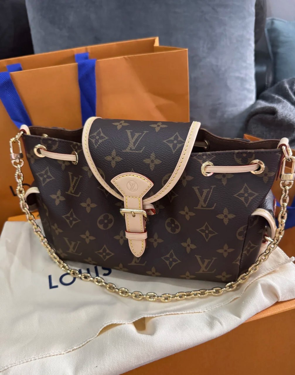 #LouisVuitton ODYSSÉE handbag dumpling bag monogram PVC gold buckle chip